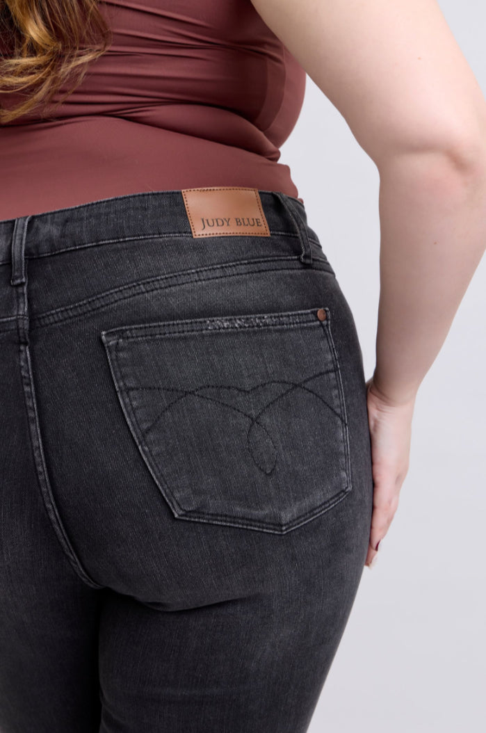 High Waist | Bootcut | 2 Inseam Tummy Control Black Jeans