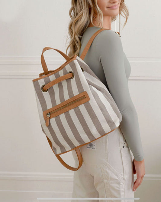 Awning Stripe Canvas Backpack