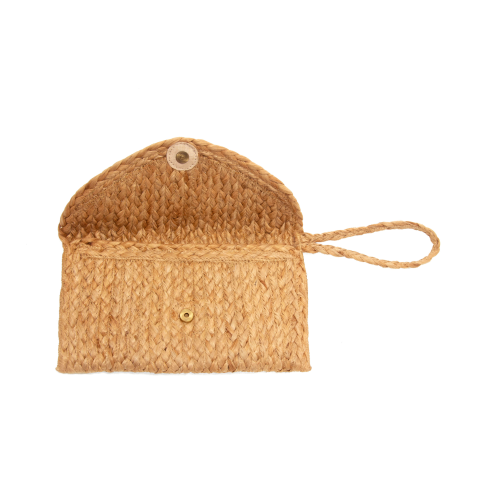 Portia Jute Clutch Wristlet