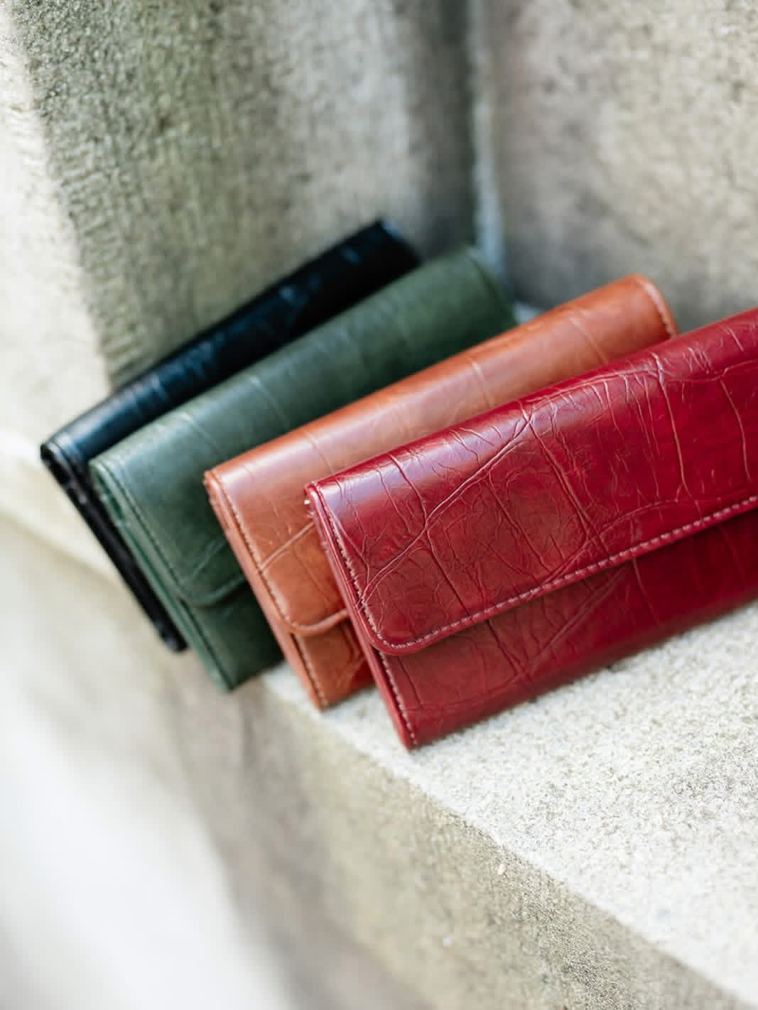 Faux Croc Marnie Mini Tri-fold Wallet