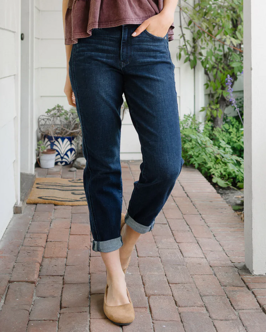High Waist | Boyfriend | Dark Wash Jeans