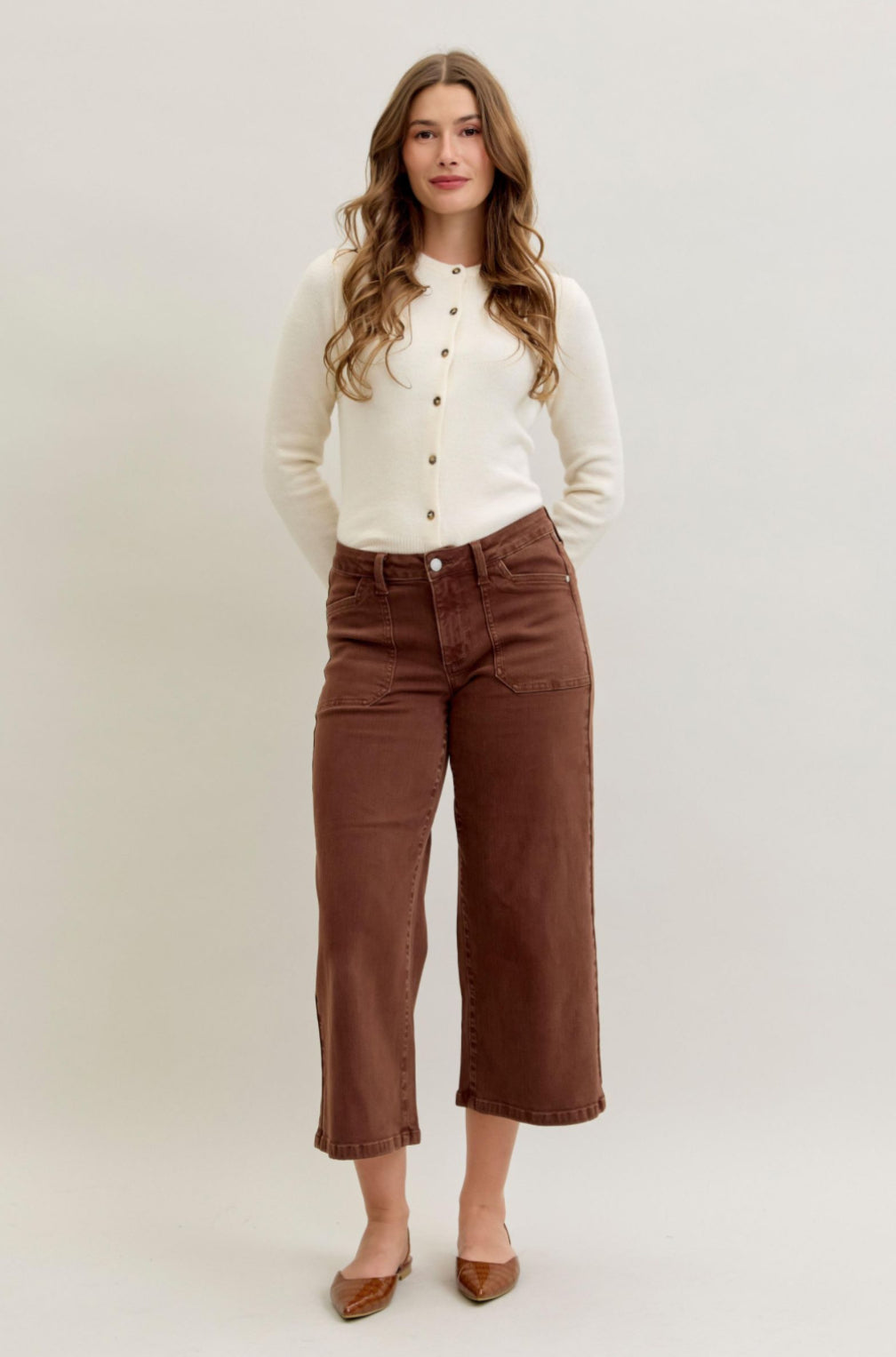 Mid-Rise | Wide Crop | Maple Pants