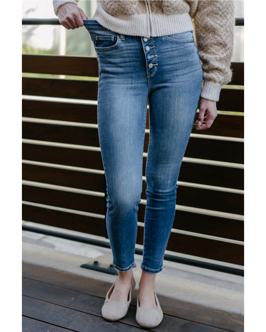 High Rise | Skinny | Button Fly Jeans