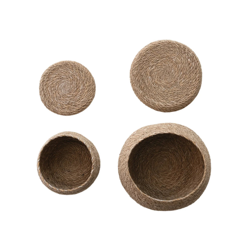 Seagrass Baskets with Lids
