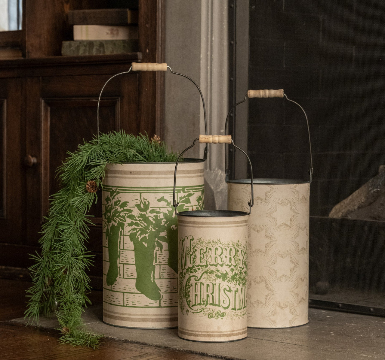 Cozy & Bright Metal Buckets