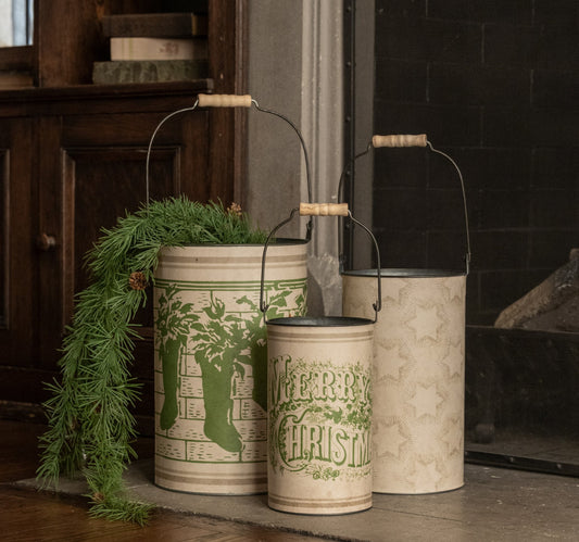 Cozy & Bright Metal Buckets