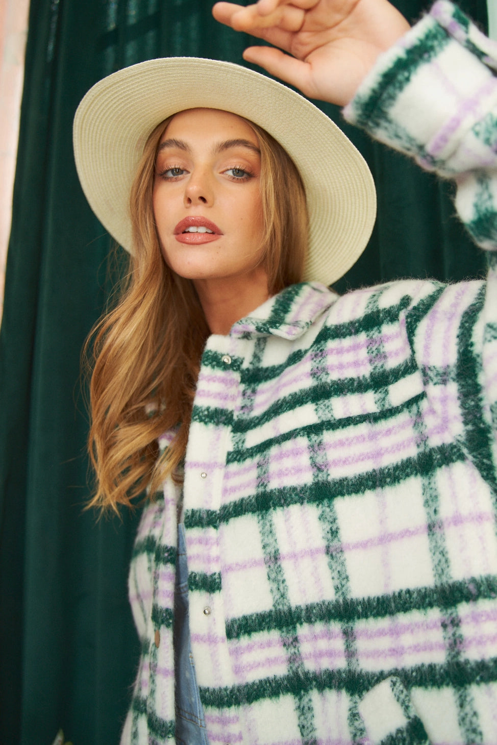 Plus Exclusive | Plaid Button Down Shacket