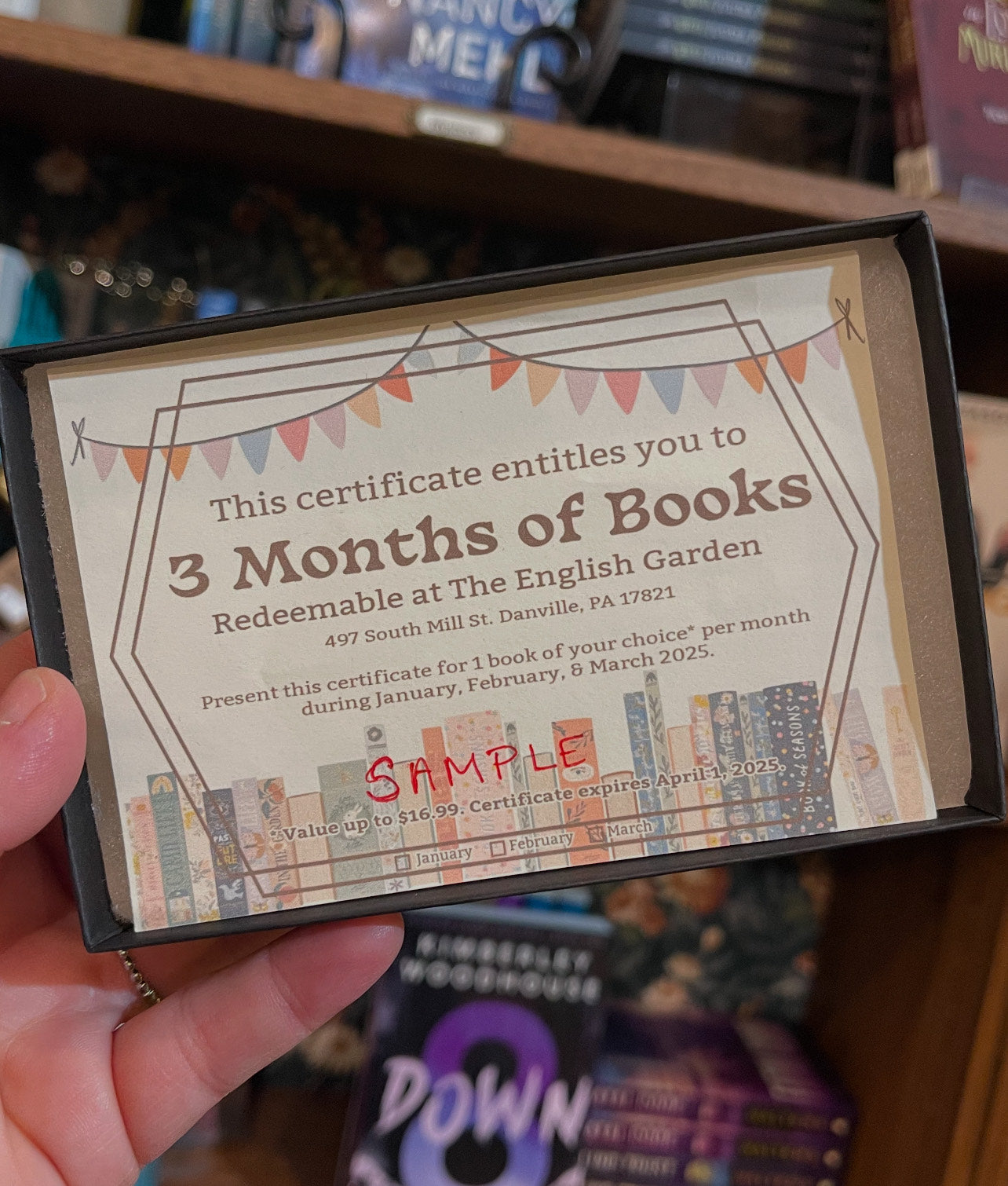 Monthly Book Certificate