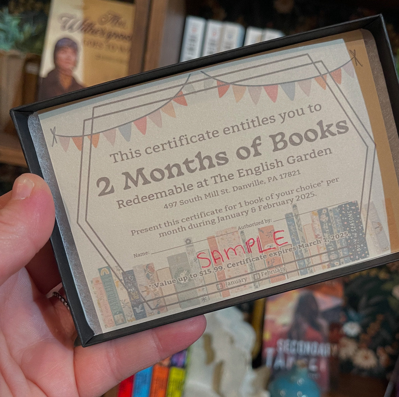 Monthly Book Certificate