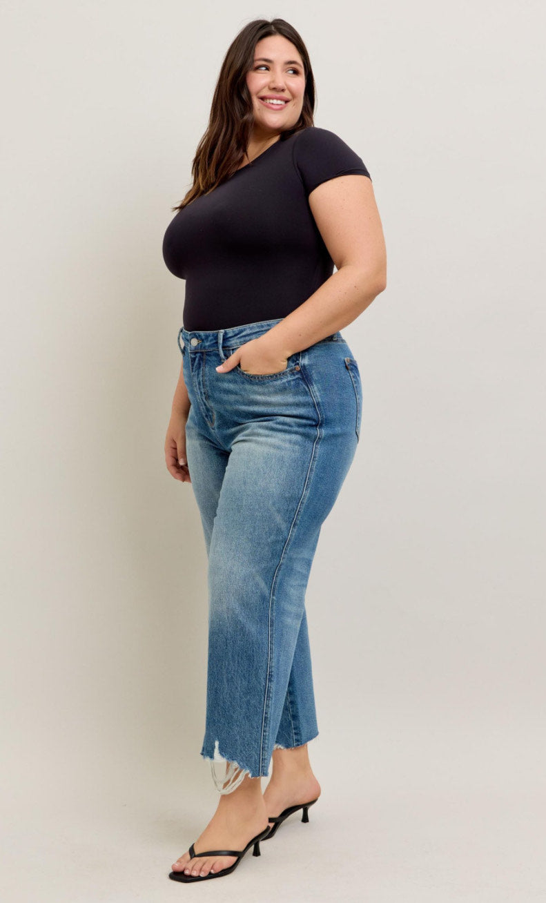 High Waist | Wide Crop | Rigid Magic Jeans