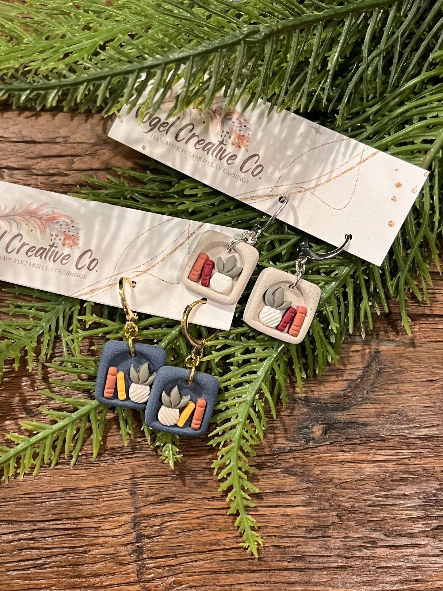 Polymer Clay Earrings | Bookshelf