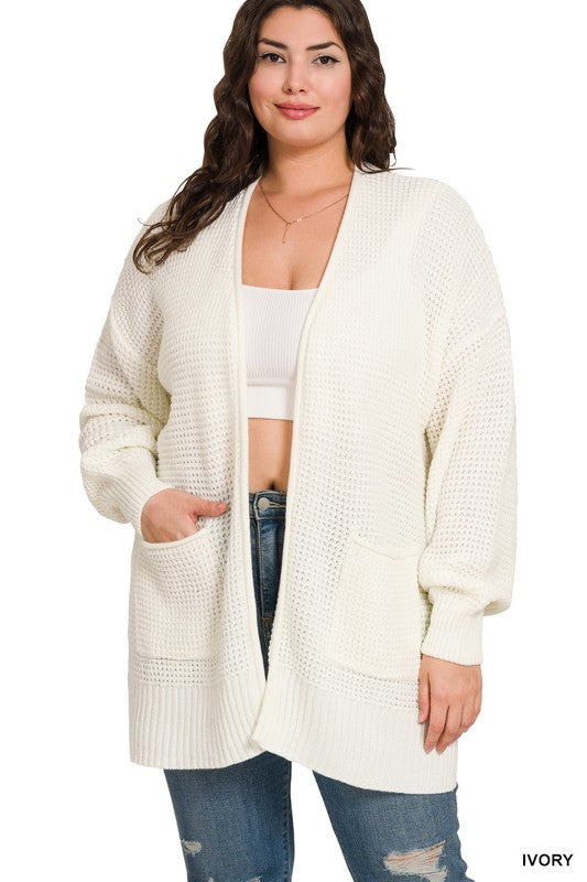 Waffle Knit Cardigan