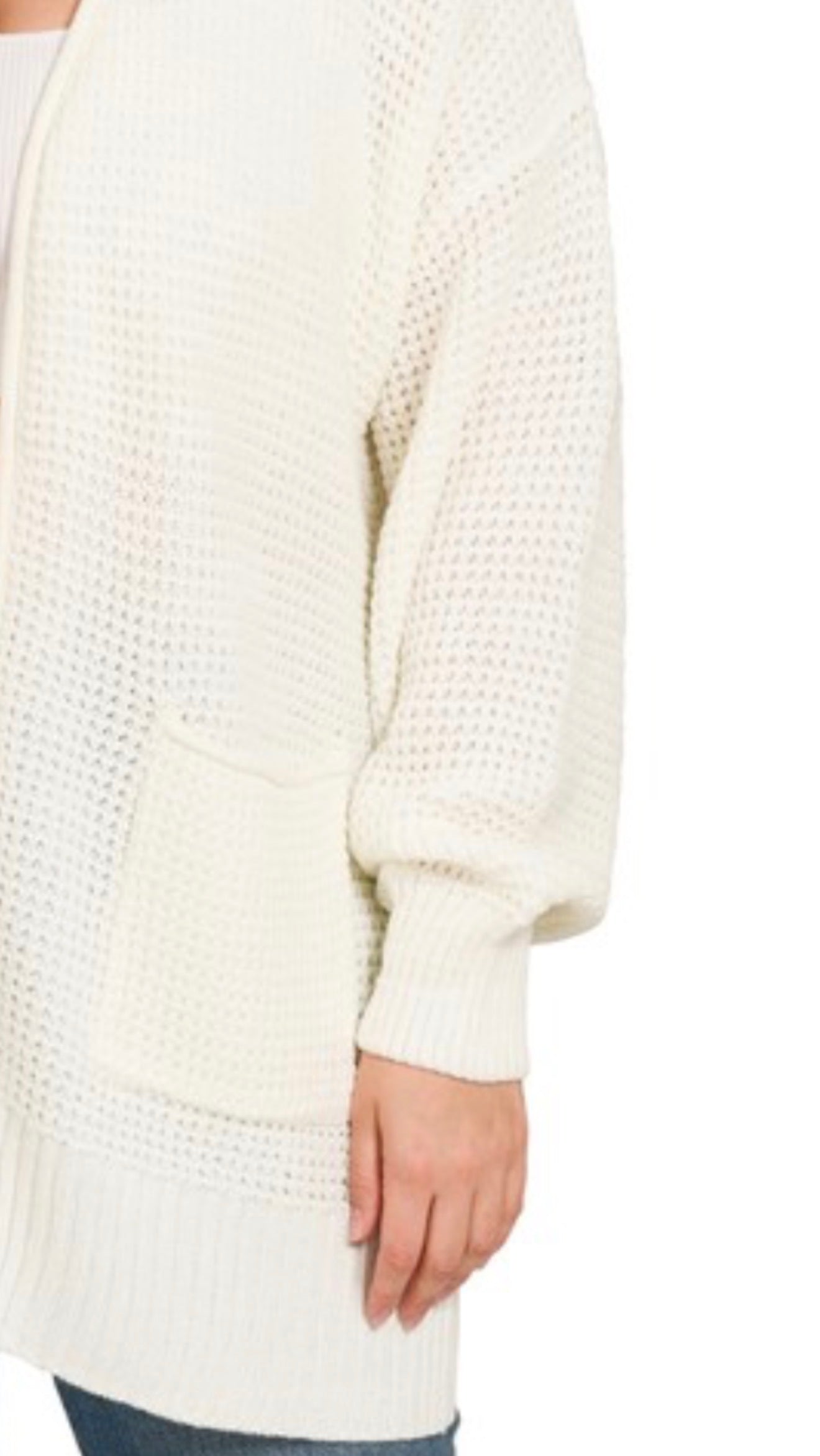 Waffle Knit Cardigan