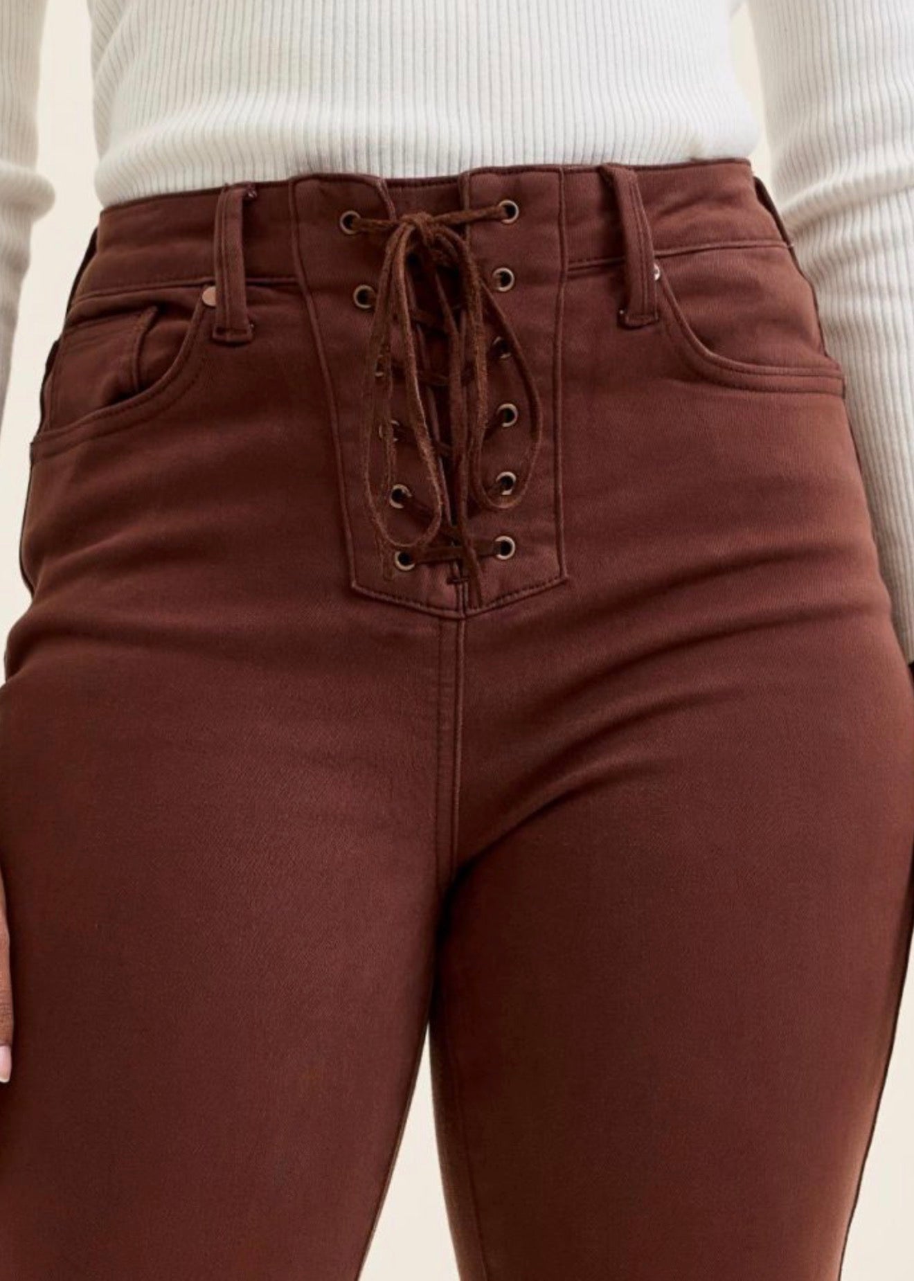 HW | Flare with Lace Up | Cocoa Brown