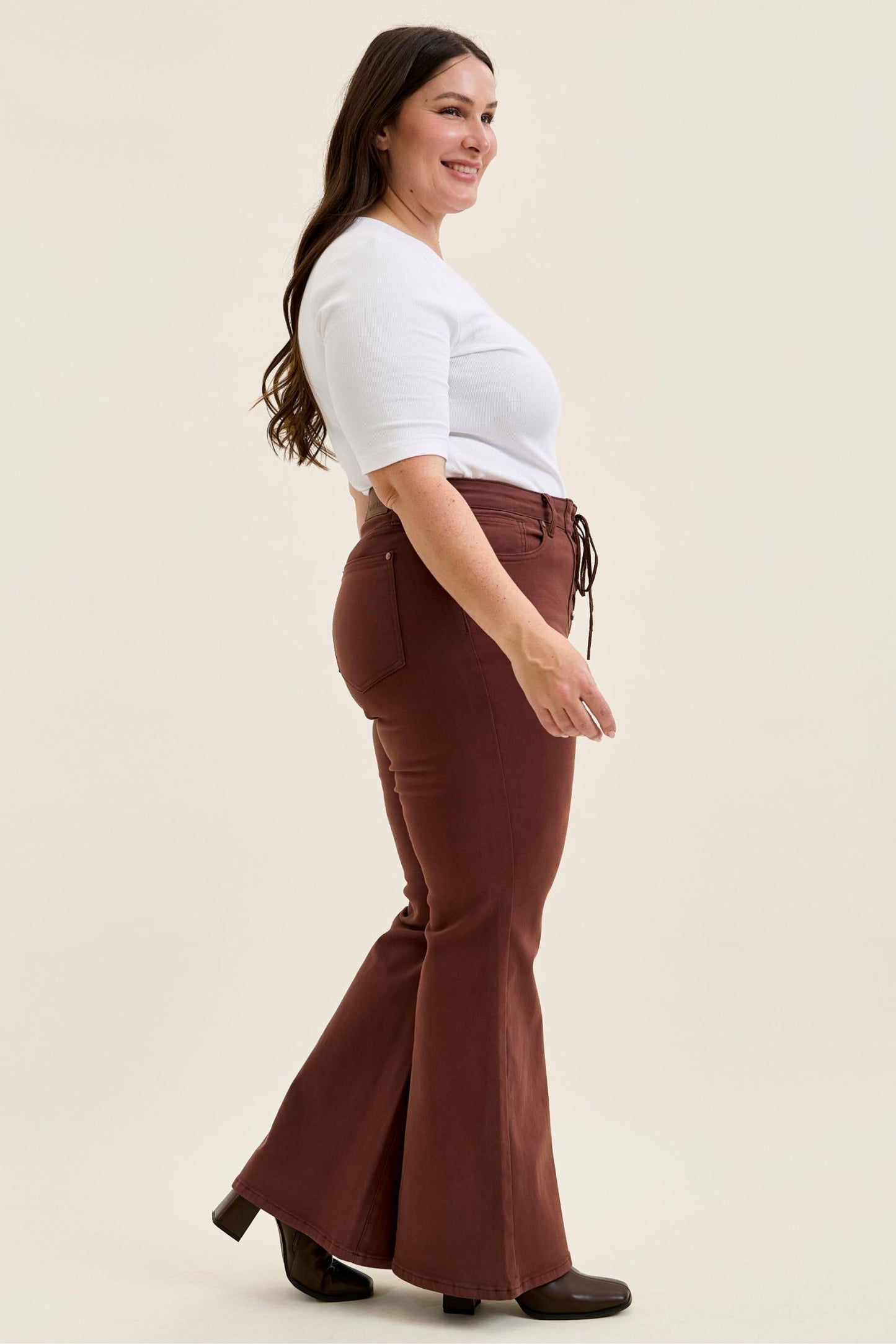 HW | Flare with Lace Up | Cocoa Brown
