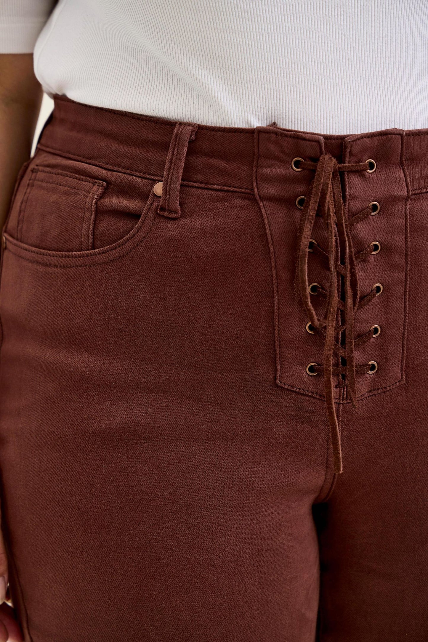 HW | Flare with Lace Up | Cocoa Brown