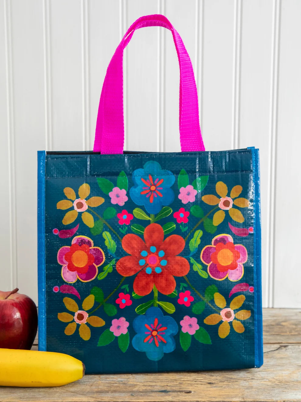 Insulated Lunch Bag | Navy Folk Floral