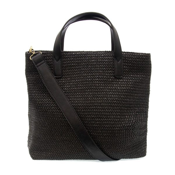 Lucy Large Straw Convertible Crossbody Tote