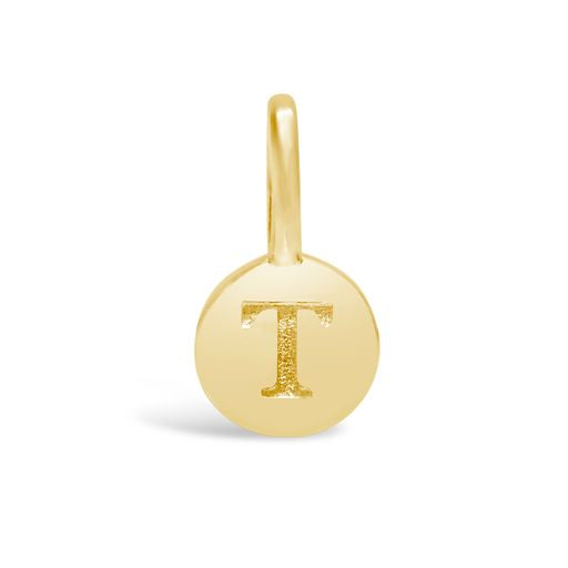 Love Letter Mini Disk Pendant | Gold