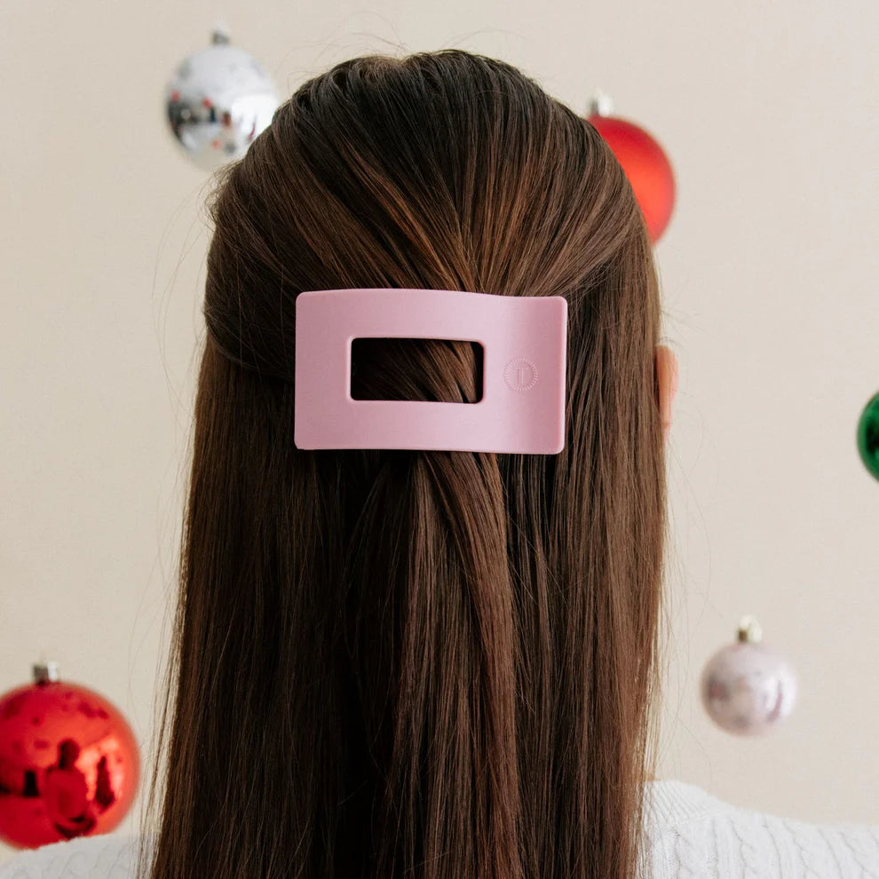 Merry Pinkmas Flat Rectangle Hair Clip