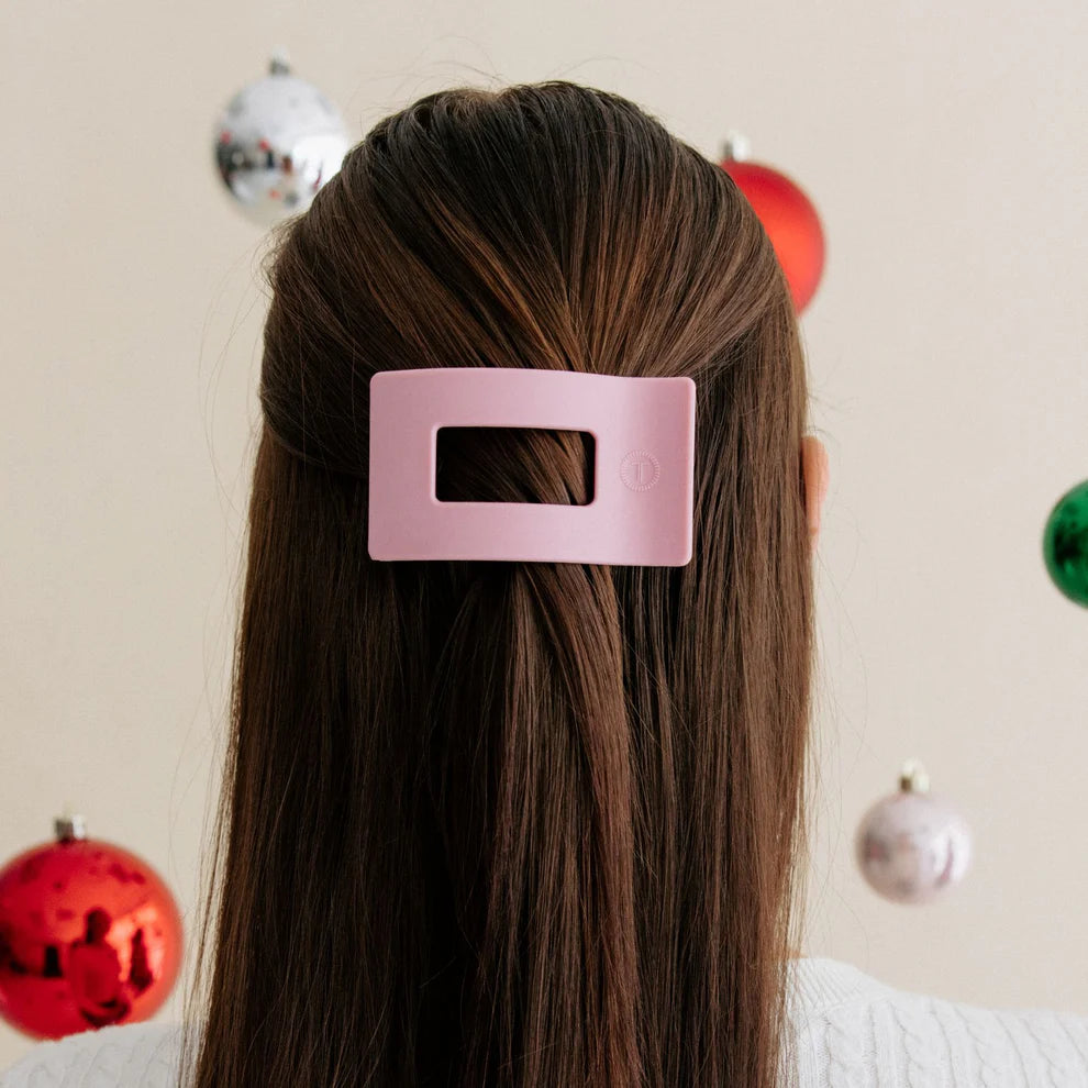 Merry Pinkmas Flat Rectangle Hair Clip
