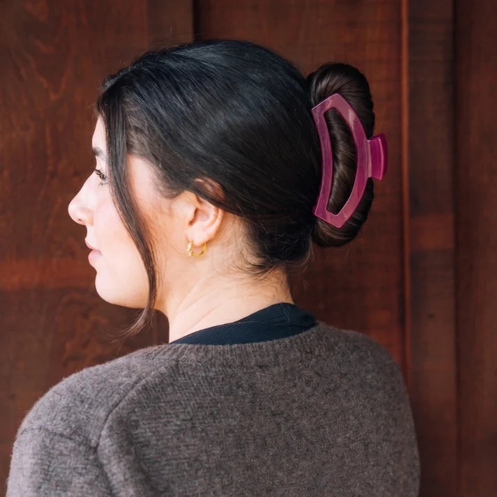 Teleties Open Hair Clip | Mulberry