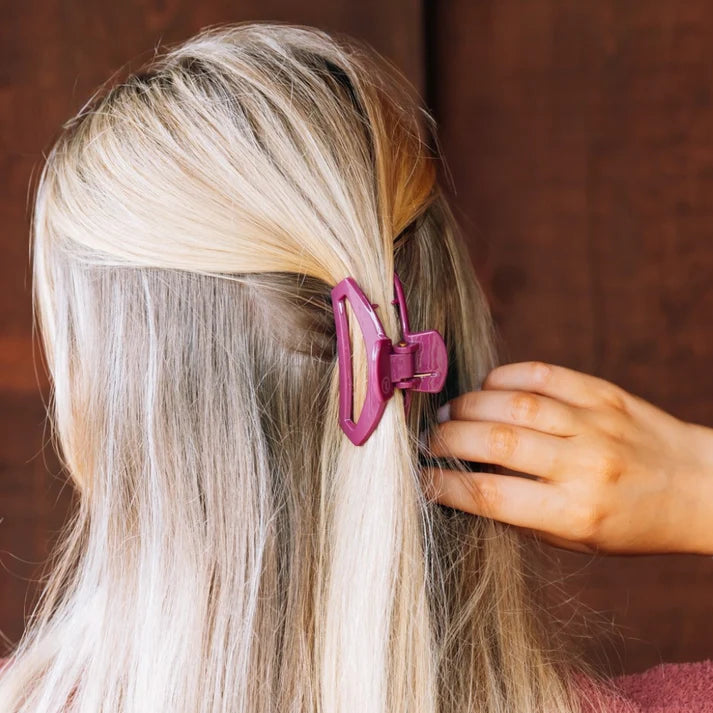 Teleties Open Hair Clip | Mulberry