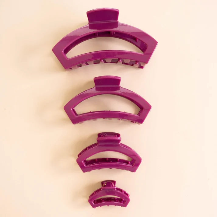 Teleties Open Hair Clip | Mulberry