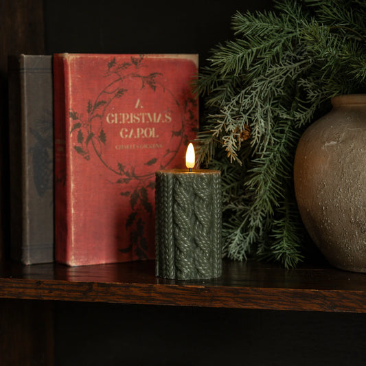 3D Flame Candle | 4" Green