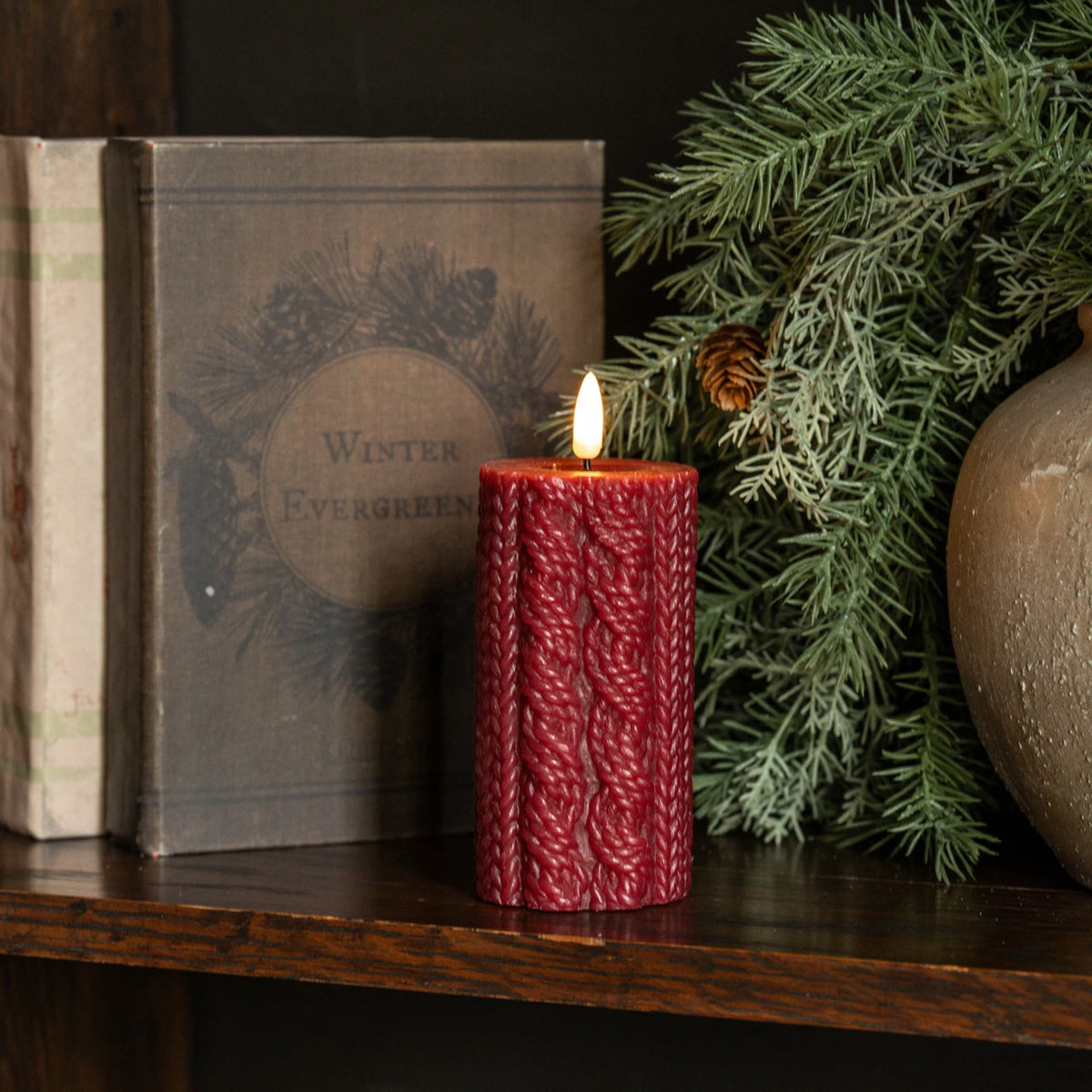 3D Flame Candle | 5" Red