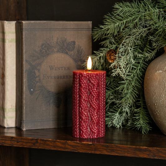 3D Flame Candle | 5" Red
