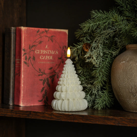 3D Flame Tree Candle | Cream