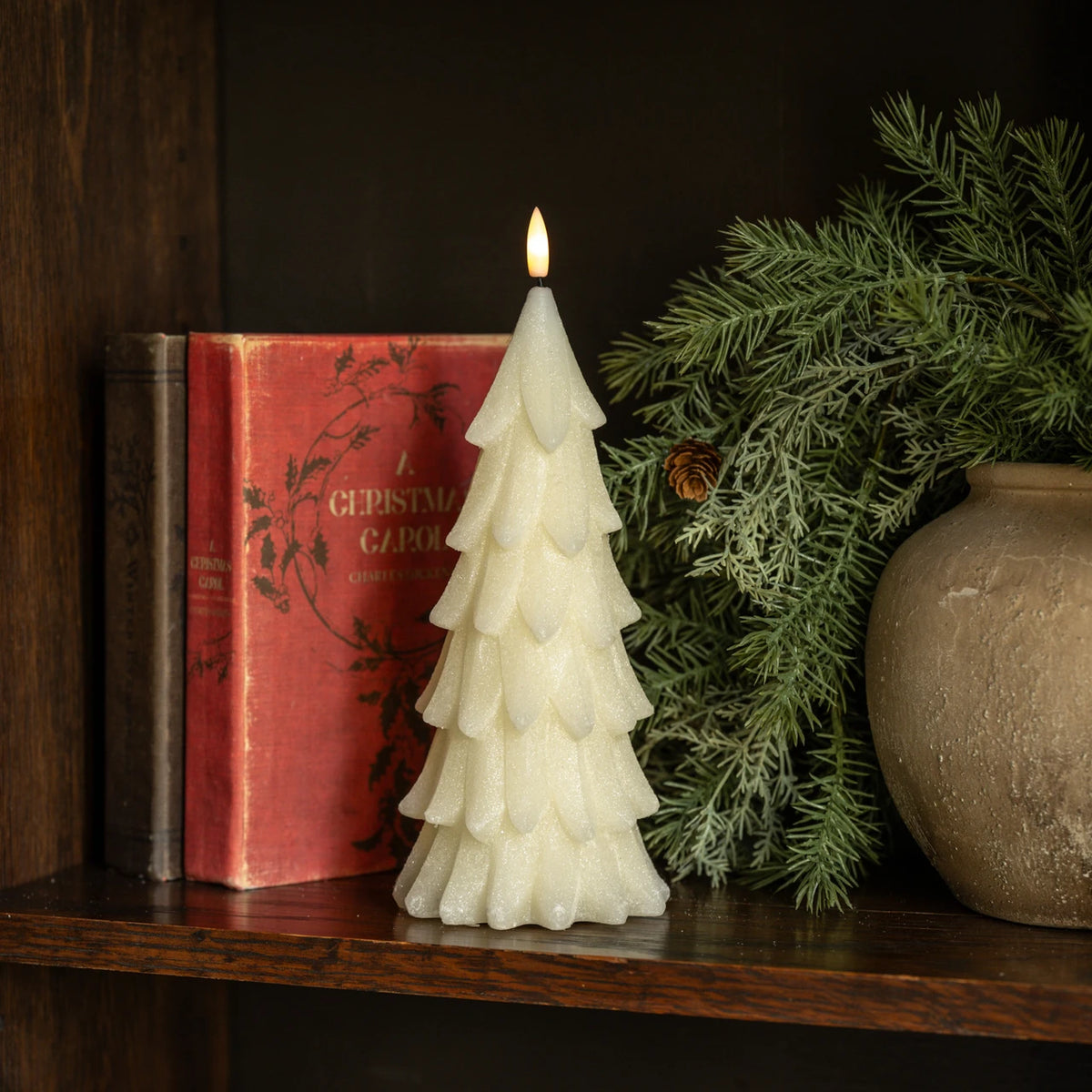 3D Flame Tee Candle | Cream