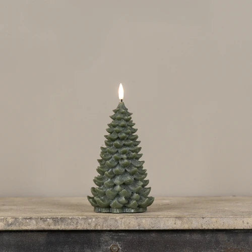 3D Flame Candle | 8" Green Tree