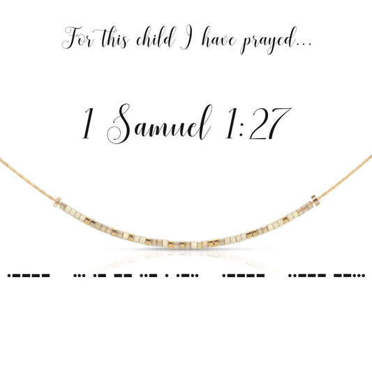 Morse Code Necklace | 1 Samuel 1:27