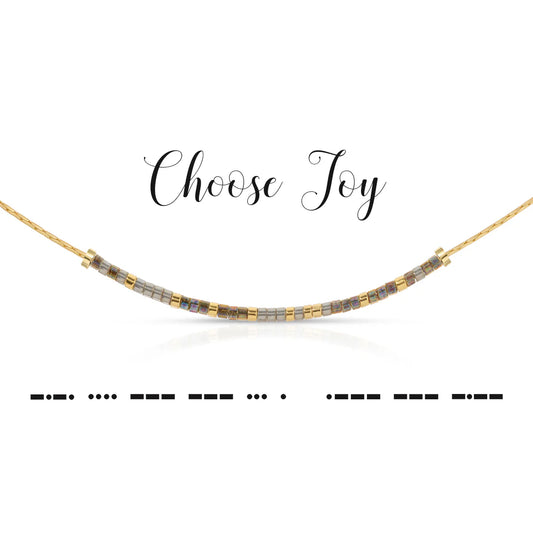 Morse Code Necklace | Choose Joy