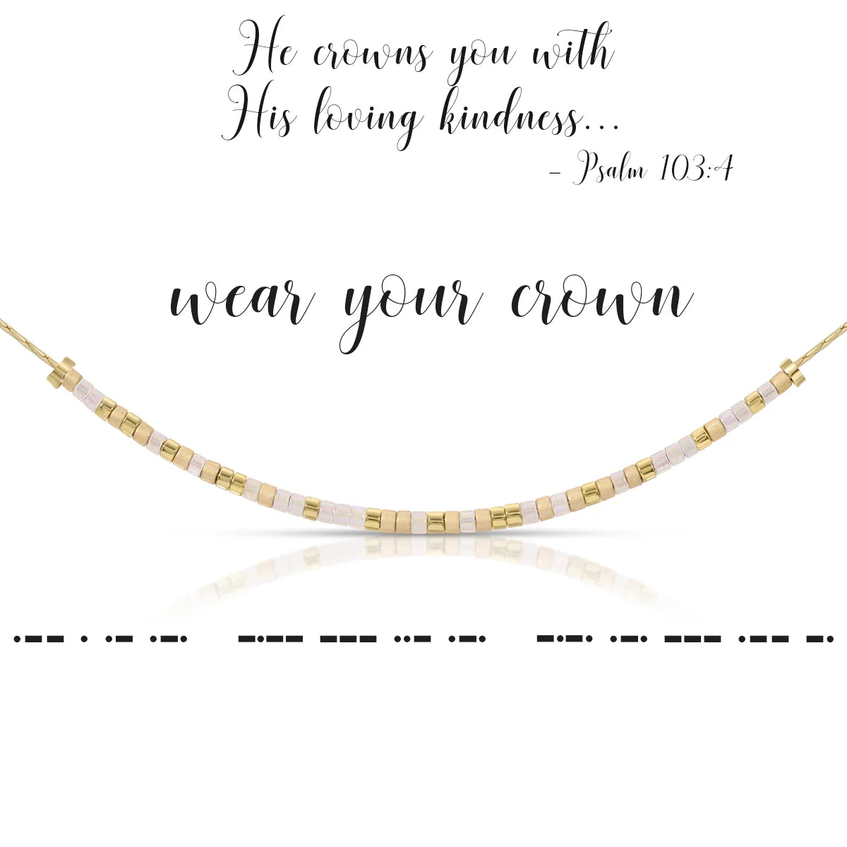 Morse Code Necklace | Wear Your Crown