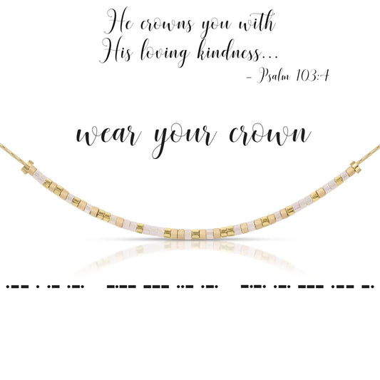 Morse Code Necklace | Wear Your Crown