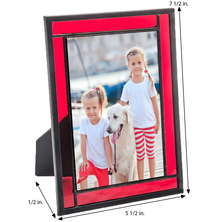 Red Stained Glass Picture Frames
