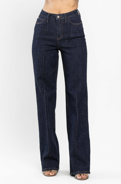 High Waist | Wide Leg | Front Seam Jeans