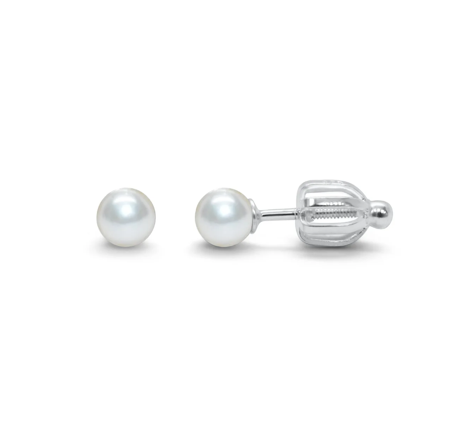 Stia Girl - Pearl Stud Earring | Sterling Silver