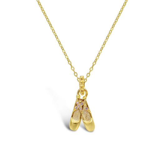 Stia Girl -  Talented Toe Shoes Necklace | Gold