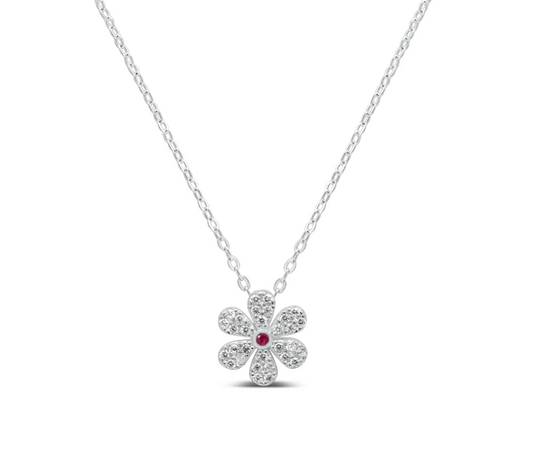 Stia Girl - Dainty Daisy Necklace | Sterling Silver