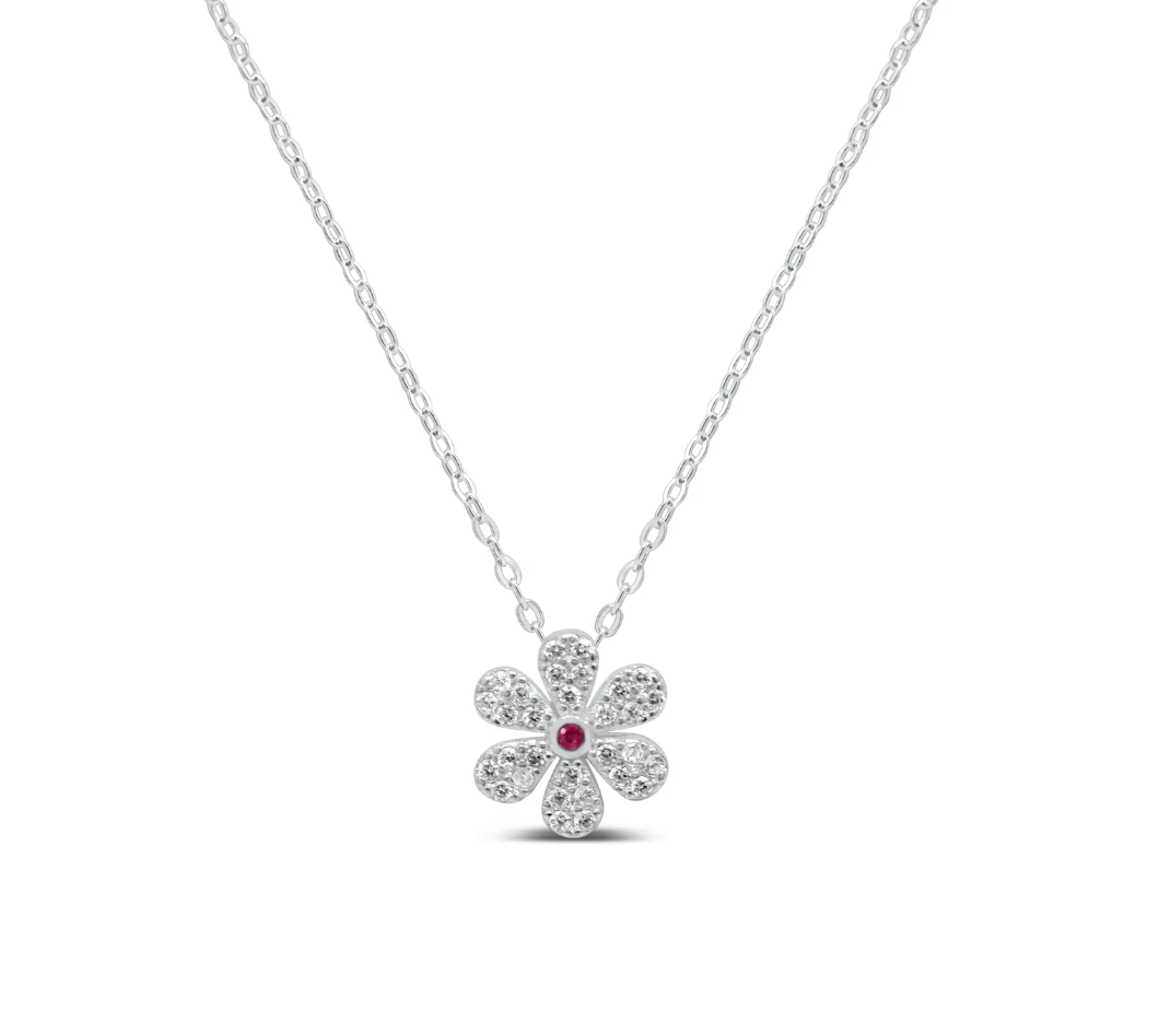 Stia Girl - Dainty Daisy Necklace | Sterling Silver