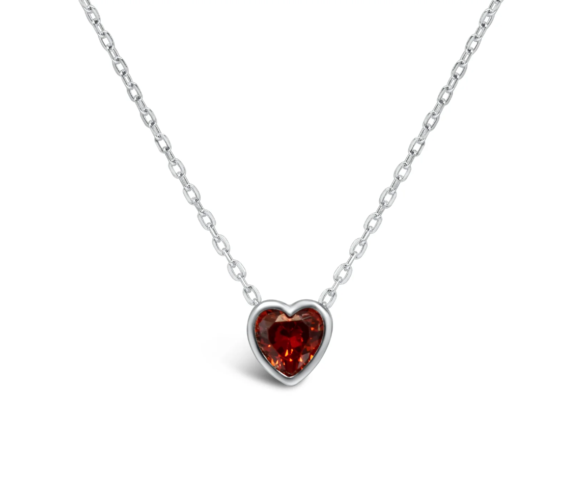 Stia Girl - Bezel Heart Necklace