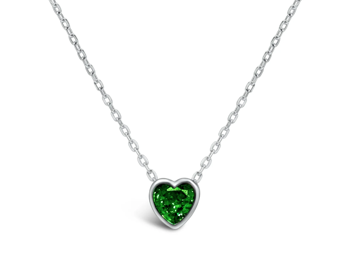 Stia Girl - Bezel Heart Necklace