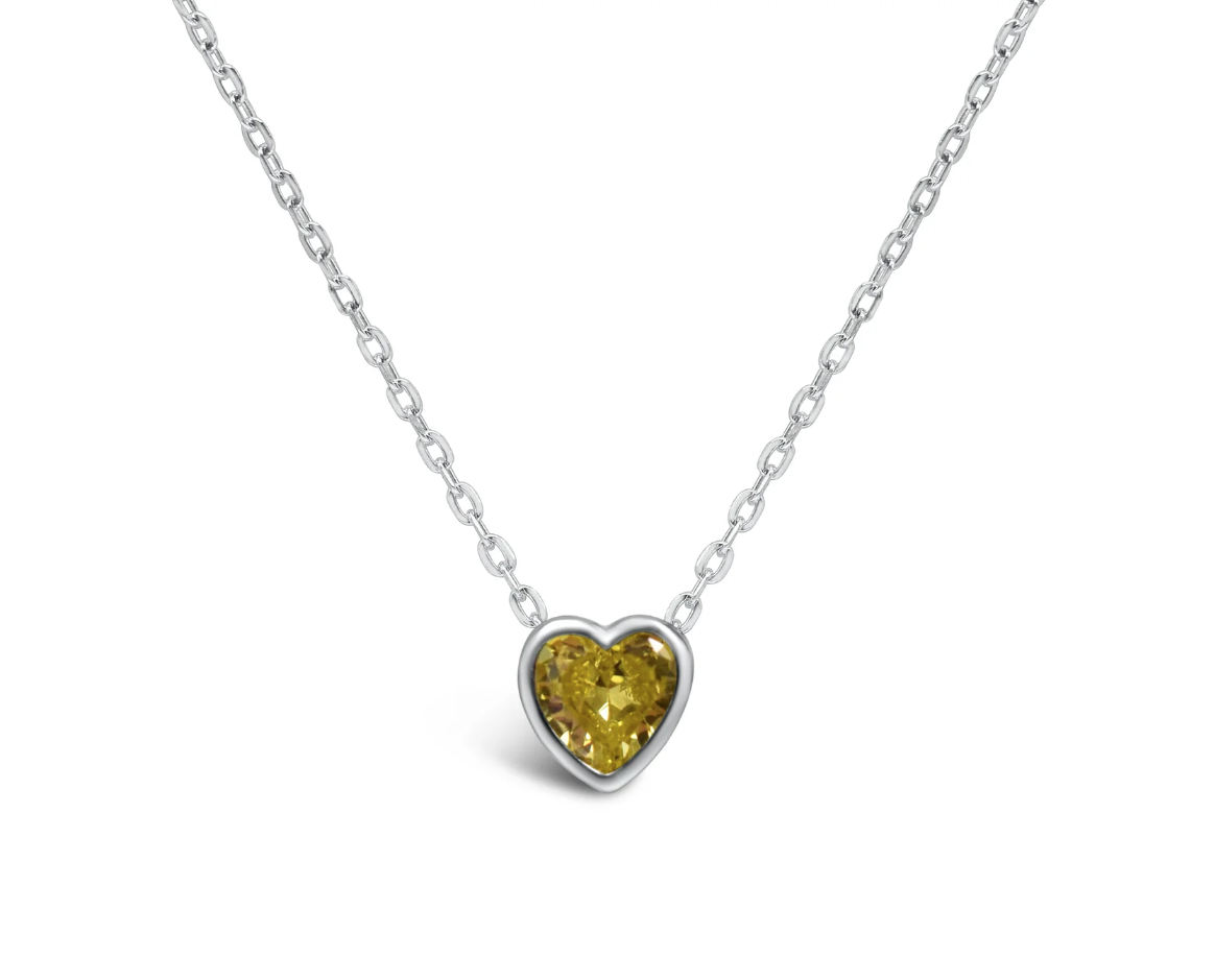 Stia Girl - Bezel Heart Necklace