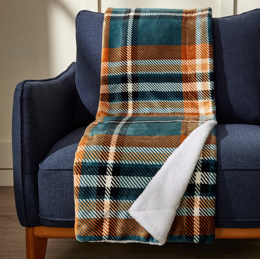 Cozy Life Throw Blanket  |  Orchard Plaid