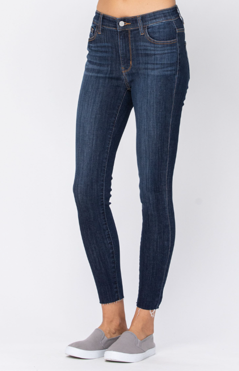 Mid-Rise | Skinny | Raw Hem Jeans