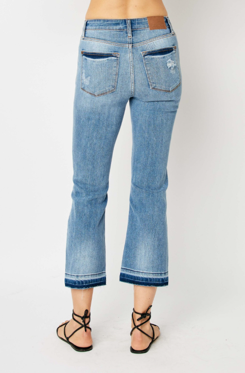 Mid-Rise | Cropped Bootcut  | Release Hem Jeans